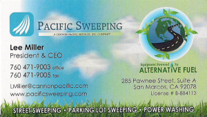 Pacific Sweeping Front of Card