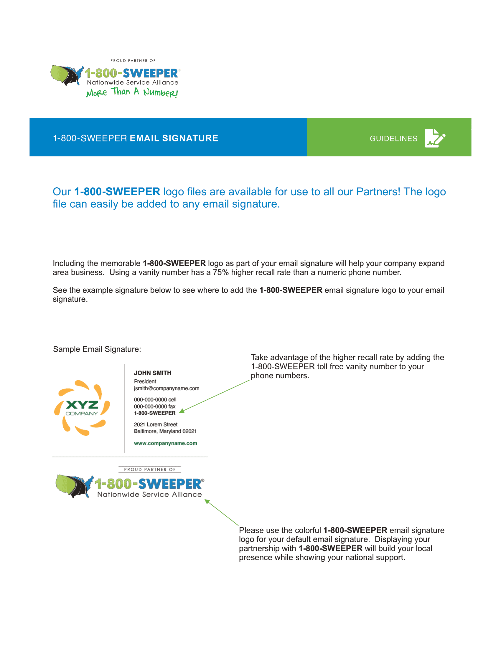 1-800-SWEEPER-Email-Signature-Guideline