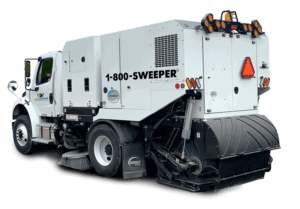 Road Sweeping, Street and Parking Lot Cleaning Truck